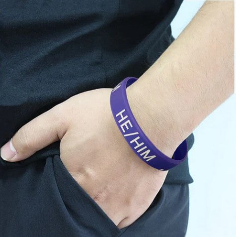 He/Him Silicone Bracelet