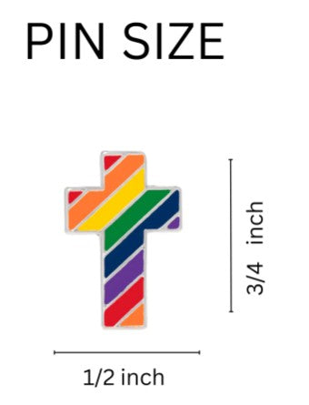 Rainbow Cross Pin